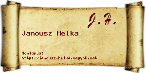 Janousz Helka névjegykártya